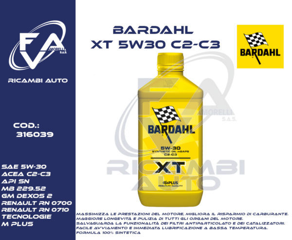 5w30 xt c2-c3 316039 Bardhal Maroil srl