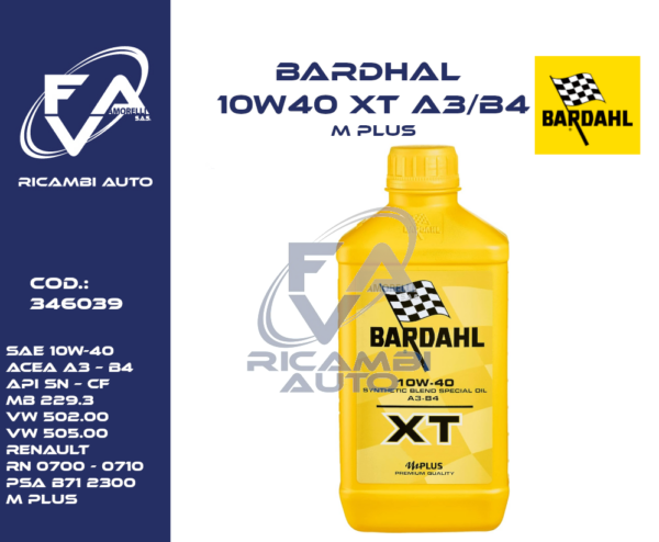 Bardahl XT MPLUS 10W40 A3-B4 - 346039